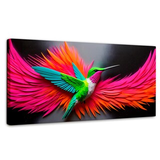 Foto 1 | Foto 1 | Cuadros De Colibrí Canvas Colibrí Arcoíris 120x60