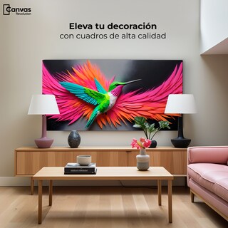 Foto 3 | Foto 3 | Cuadros De Colibrí Canvas Colibrí Arcoíris 120x60