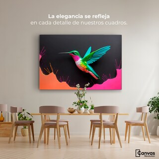 Foto 2 | Foto 2 | Cuadros De Colibrí Canvas Colibrí En Colores 90x60