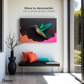 Foto 3 | Foto 3 | Cuadros De Colibrí Canvas Colibrí En Colores 90x60
