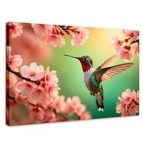 Cuadros De Colibrí Canvas Colibrí Danza Flor 90x60