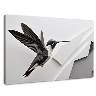 Foto 1 | Foto 1 | Cuadros De Colibrí Canvas Colibrí Geométrico 90x60