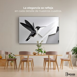 Foto 2 | Foto 2 | Cuadros De Colibrí Canvas Colibrí Geométrico 90x60