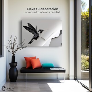 Foto 3 | Foto 3 | Cuadros De Colibrí Canvas Colibrí Geométrico 90x60