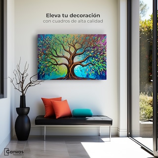 Foto 3 | Foto 3 | Cuadro Árbol De La Vida Canvas Árbol Vida Ilumina 90x60