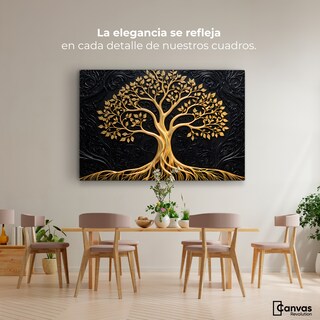 Foto 2 | Foto 2 | Cuadro Árbol De La Vida Canvas Árbol Vida Oro 90x60
