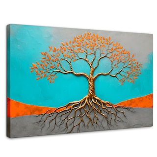 Foto 1 | Foto 1 | Cuadro Árbol De La Vida Canvas Árbol Vida Cianita 90x60