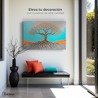 Foto 3 | Foto 3 | Cuadro Árbol De La Vida Canvas Árbol Vida Cianita 90x60