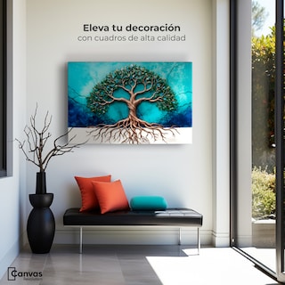 Foto 3 | Foto 3 | Cuadro Árbol De La Vida Canvas Árbol Vida Energía 90x60