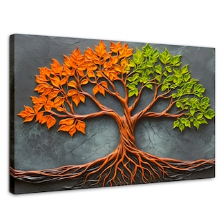 Foto 1 | Foto 1 | Cuadro Árbol De La Vida Canvas Árbol Vida Florecer 90x60