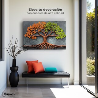 Foto 3 | Foto 3 | Cuadro Árbol De La Vida Canvas Árbol Vida Florecer 90x60