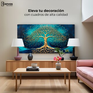 Foto 3 | Foto 3 | Cuadro Árbol De La Vida Canvas Árbol Vida Luz 120x60