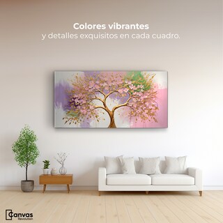 Foto 2 | Foto 2 | Cuadro Árbol De La Vida Canvas Árbol Vida Flor Oro 120x60