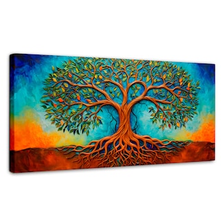 Foto 1 | Foto 1 | Cuadro Árbol De La Vida Canvas Árbol Vida Conexión 120x60