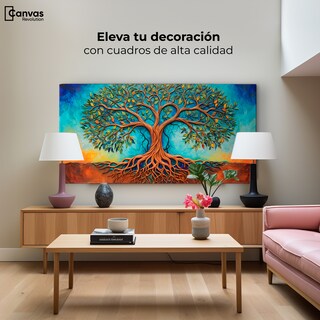 Foto 3 | Foto 3 | Cuadro Árbol De La Vida Canvas Árbol Vida Conexión 120x60