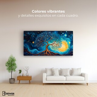 Foto 2 | Foto 2 | Cuadro Árbol De La Vida Canvas Árbol Vida Universo 120x60