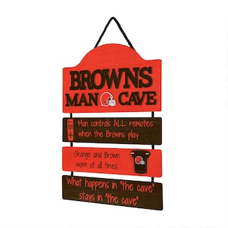 Foto 2 | Foto 2 | Letrero De Madera Foco Nfl Cleveland Browns Man Cave 35 X 30 Cm - Venta Internacional.