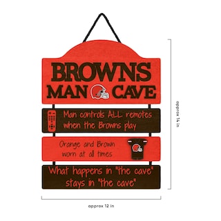 Foto 3 | Foto 3 | Letrero De Madera Foco Nfl Cleveland Browns Man Cave 35 X 30 Cm - Venta Internacional.