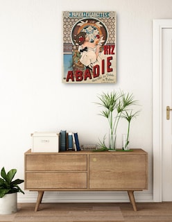 Foto 3 | Foto 3 | Cuadro Decorativo - Abadie Arroz (1898)- Alphonse Mucha - Frases - 69x92 - Impresión En Lienzo - Fine Art Tj