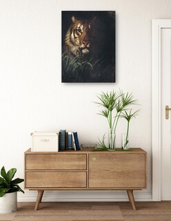 Foto 3 | Foto 3 | Cuadro Decorativo - Cabeza De Tigre (hacia 1874)- Abbott Handerson Thayer - Animales - 46x61 - Impresión En Lienzo - Fine Art Tj