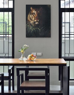 Foto 4 | Foto 4 | Cuadro Decorativo - Cabeza De Tigre (hacia 1874)- Abbott Handerson Thayer - Animales - 46x61 - Impresión En Lienzo - Fine Art Tj