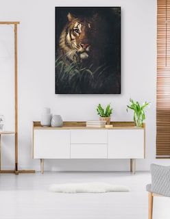 Foto 5 | Foto 5 | Cuadro Decorativo - Cabeza De Tigre (hacia 1874)- Abbott Handerson Thayer - Animales - 46x61 - Impresión En Lienzo - Fine Art Tj