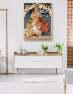 Foto 5 | Foto 5 | Cuadro Decorativo - Chocolate Ideal (antes De 1897)- Alphonse Mucha - Frases - 69x92 - Impresión En Lienzo - Fine Art Tj