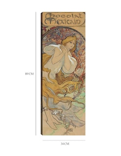 Foto 5 | Foto 5 | Cuadro Decorativo - Chocolate Mexicano- Alphonse Mucha - Frases - 34x89 - Impresión En Lienzo - Fine Art Tj