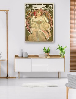 Foto 5 | Foto 5 | Cuadro Decorativo - Obraz- Alphonse Mucha - Fotografía - 69x92 - Impresión En Lienzo - Fine Art Tj