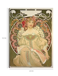 Foto 6 | Foto 6 | Cuadro Decorativo - Obraz- Alphonse Mucha - Fotografía - 69x92 - Impresión En Lienzo - Fine Art Tj