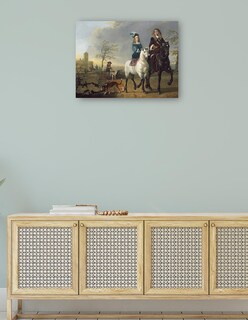 Foto 4 | Foto 4 | Cuadro Decorativo - Dama Y Caballero A Caballo- Aelbert Cuyp - Fotografía - 46x61 - Impresión En Lienzo - Fine Art Tj