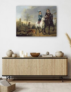Foto 5 | Foto 5 | Cuadro Decorativo - Dama Y Caballero A Caballo- Aelbert Cuyp - Fotografía - 46x61 - Impresión En Lienzo - Fine Art Tj