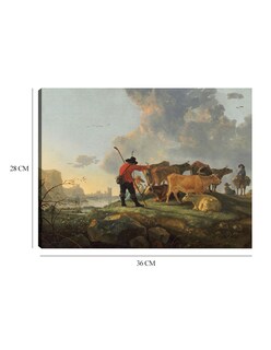 Foto 6 | Foto 6 | Cuadro Decorativo - Pastores Cuidando El Ganado- Aelbert Cuyp - Campos - 28x36 - Impresión En Lienzo - Fine Art Tj