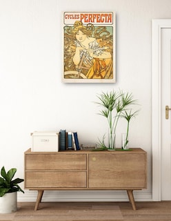 Foto 3 | Foto 3 | Cuadro Decorativo - Ciclos Perfecta (1897)- Alphonse Mucha - Frases - 69x92 - Impresión En Lienzo - Fine Art Tj