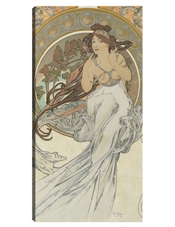 Foto 1 | Foto 1 | Cuadro Decorativo - Las Artes 1 (1898)- Alphonse Mucha - Fotografía - 34x64 - Impresión En Lienzo - Fine Art Tj