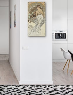 Foto 4 | Foto 4 | Cuadro Decorativo - Las Artes 1 (1898)- Alphonse Mucha - Fotografía - 34x64 - Impresión En Lienzo - Fine Art Tj