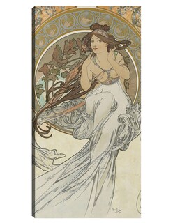 Foto 1 | Foto 1 | Cuadro Decorativo - Las Artes 1 (1898)- Alphonse Mucha - Fotografía - 54x102 - Impresión En Lienzo - Fine Art Tj