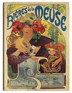 Foto 1 | Foto 1 | Cuadro Decorativo - Cervezas De La Meuse (1897)- Alphonse Mucha - Abstracto - 69x92 - Impresión En Lienzo - Fine Art Tj