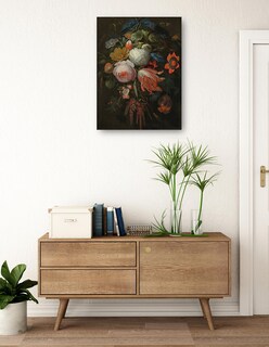 Foto 3 | Foto 3 | Cuadro Decorativo - Un Ramo De Flores Colgante- Abraham Mignon - Floral - 46x61 - Impresión En Lienzo - Fine Art Tj