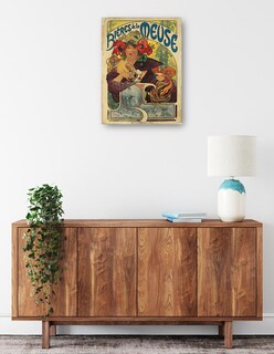 Foto 2 | Foto 2 | Cuadro Decorativo - Cervezas De La Meuse (1897)- Alphonse Mucha - Abstracto - 46x61 - Impresión En Lienzo - Fine Art Tj