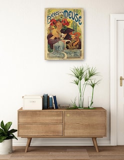 Foto 3 | Foto 3 | Cuadro Decorativo - Cervezas De La Meuse (1897)- Alphonse Mucha - Abstracto - 46x61 - Impresión En Lienzo - Fine Art Tj