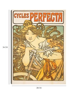 Foto 6 | Foto 6 | Cuadro Decorativo - Ciclos Perfecta (1897)- Alphonse Mucha - Frases - 28x36 - Impresión En Lienzo - Fine Art Tj