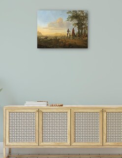 Foto 4 | Foto 4 | Cuadro Decorativo - Jinetes Y Pastores Con Ganado.- Aelbert Cuyp - Paisaje - 69x92 - Impresión En Lienzo - Fine Art Tj