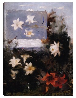 Foto 1 | Foto 1 | Cuadro Decorativo - Estudios Florales (hacia 1886)- Abbott Handerson Thayer - Floral - 69x92 - Impresión En Lienzo - Fine Art Tj
