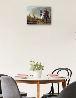 Foto 2 | Foto 2 | Cuadro Decorativo - Dama Y Caballero A Caballo- Aelbert Cuyp - Fotografía - 69x92 - Impresión En Lienzo - Fine Art Tj