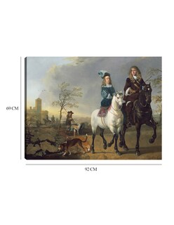 Foto 6 | Foto 6 | Cuadro Decorativo - Dama Y Caballero A Caballo- Aelbert Cuyp - Fotografía - 69x92 - Impresión En Lienzo - Fine Art Tj