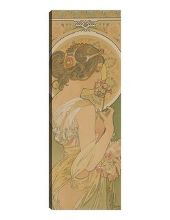Foto 1 | Foto 1 | Cuadro Decorativo - La Primevere (1899)- Alphonse Mucha - Fotografía - 34x89 - Impresión En Lienzo - Fine Art Tj