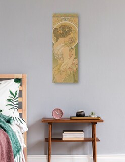 Foto 2 | Foto 2 | Cuadro Decorativo - La Primevere (1899)- Alphonse Mucha - Fotografía - 34x89 - Impresión En Lienzo - Fine Art Tj