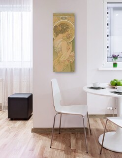 Foto 3 | Foto 3 | Cuadro Decorativo - La Primevere (1899)- Alphonse Mucha - Fotografía - 34x89 - Impresión En Lienzo - Fine Art Tj