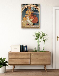 Foto 3 | Foto 3 | Cuadro Decorativo - Chocolate Ideal (antes De 1897)- Alphonse Mucha - Frases - 46x61 - Impresión En Lienzo - Fine Art Tj